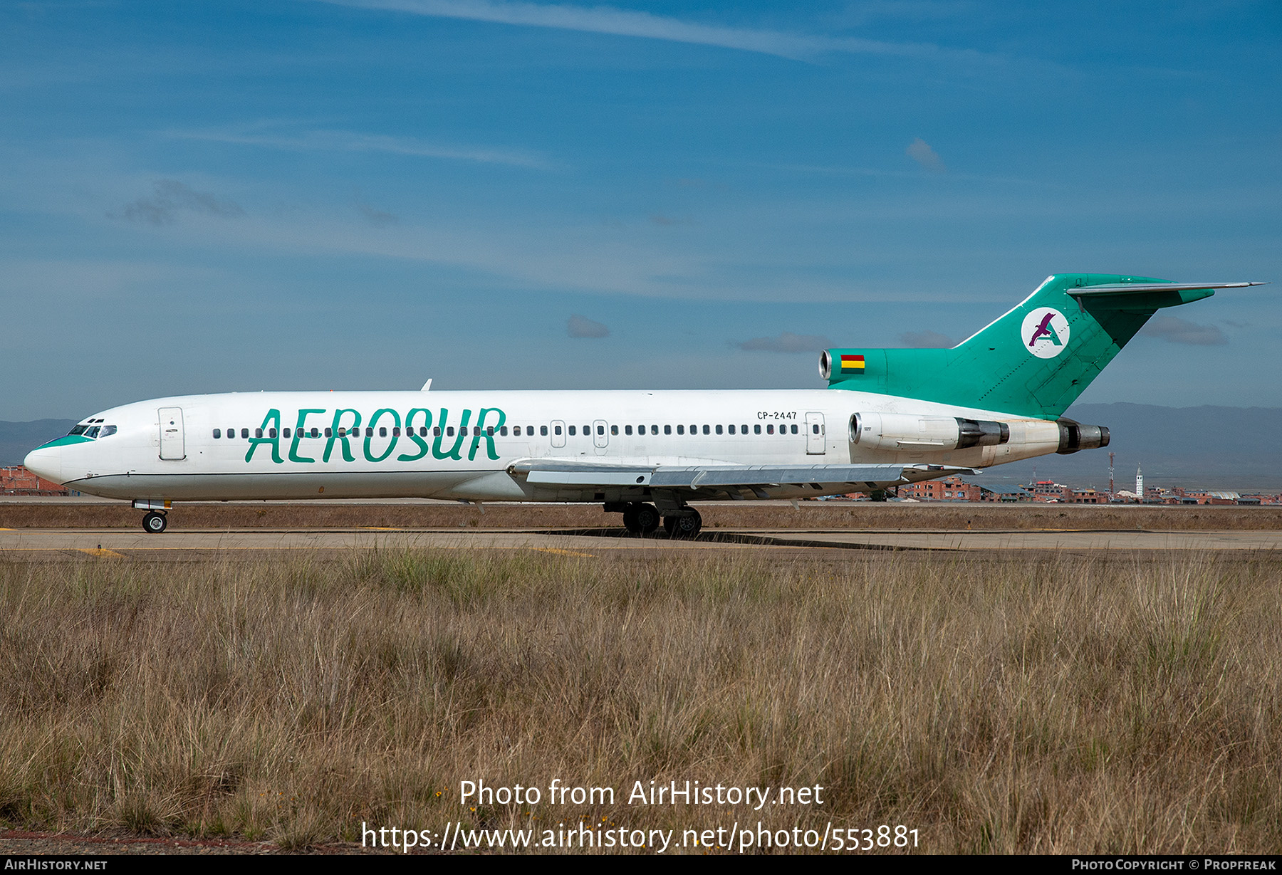 Aircraft Photo of CP-2447 | Boeing 727-264 | AeroSur | AirHistory.net #553881