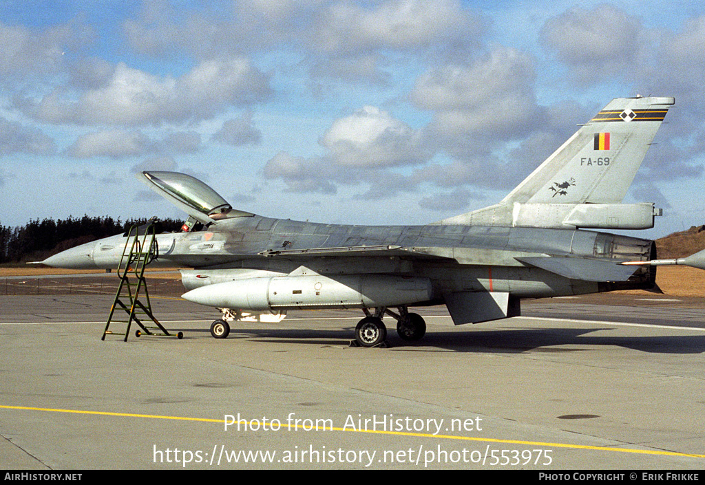 Aircraft Photo of FA-69 | General Dynamics F-16A Fighting Falcon | Belgium - Air Force | AirHistory.net #553975