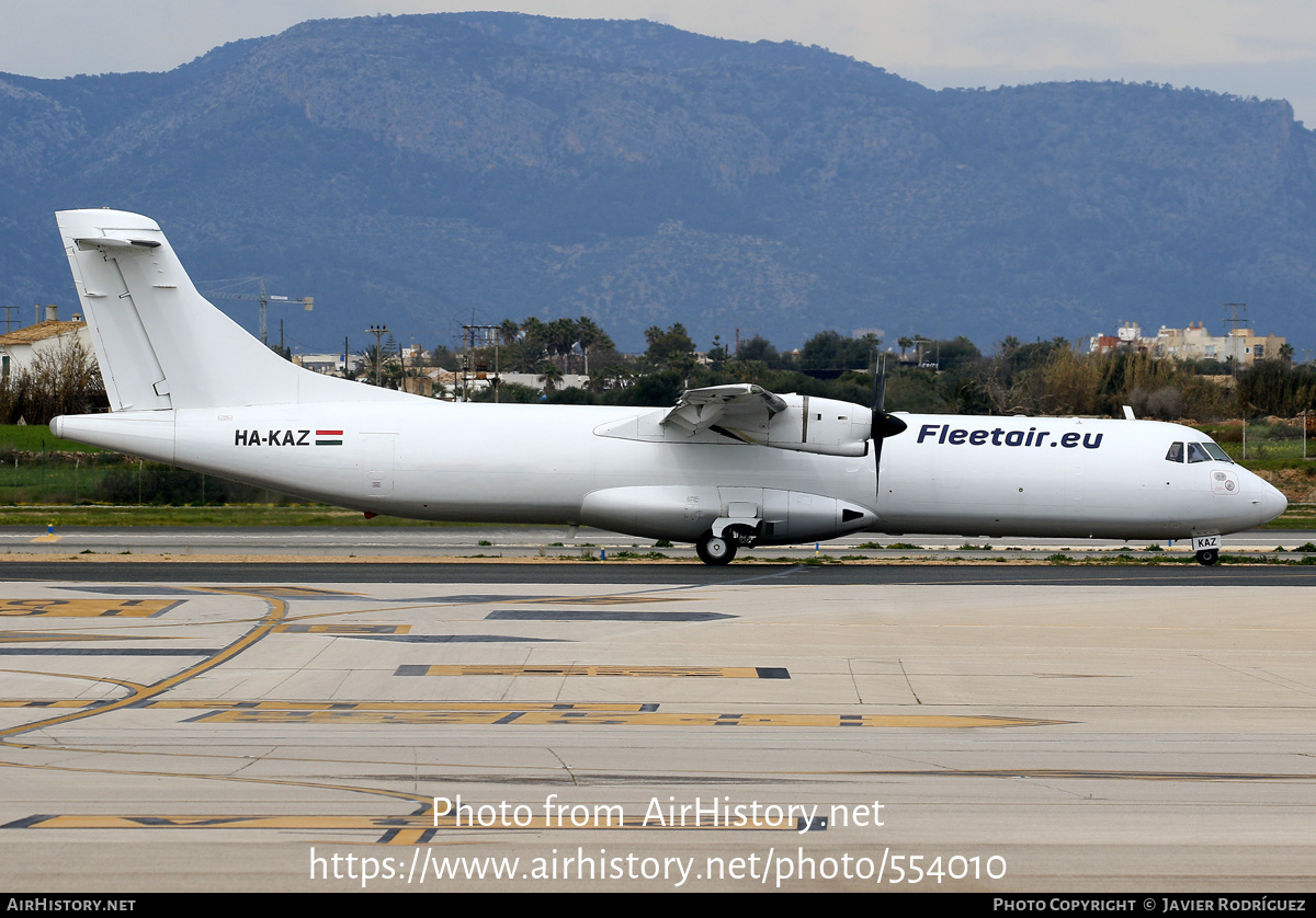 Aircraft Photo of HA-KAZ | ATR ATR-72-201/F | Fleet Air | AirHistory.net #554010