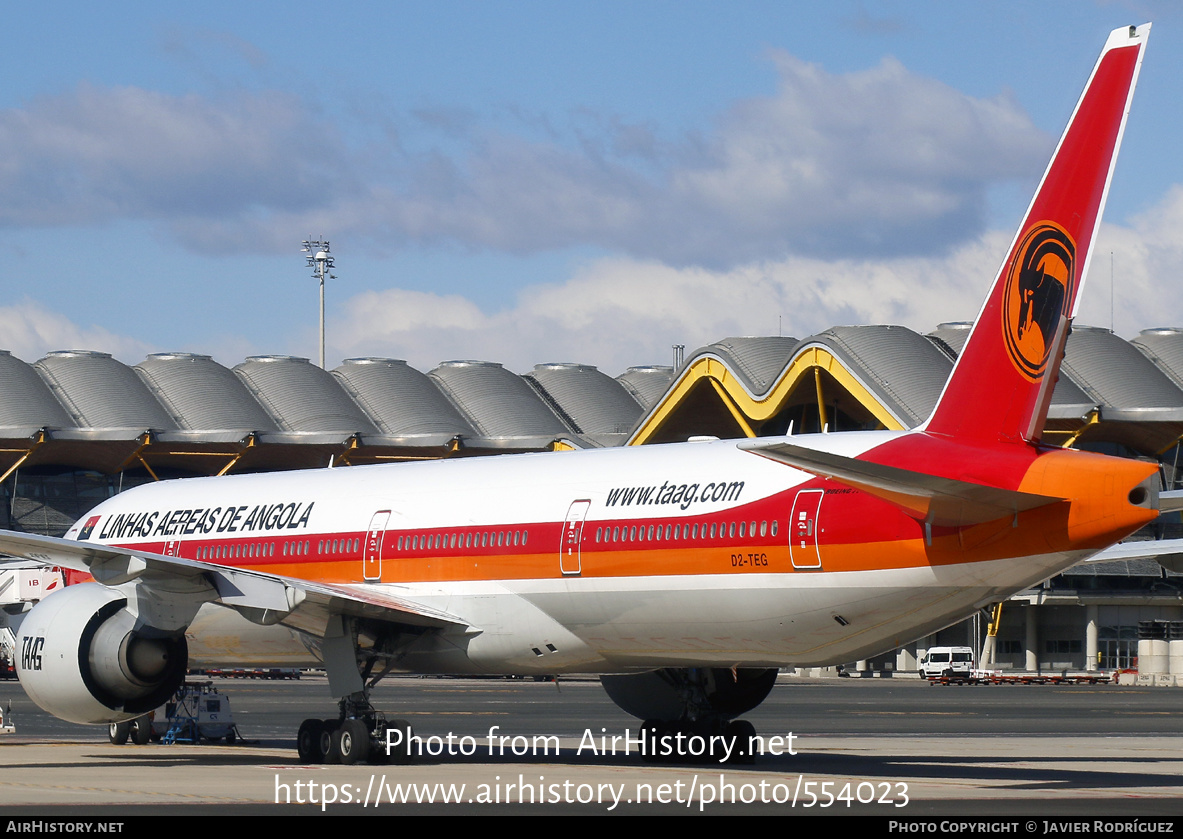 Aircraft Photo of D2-TEG | Boeing 777-3M2/ER | TAAG Angola Airlines - Linhas Aéreas de Angola | AirHistory.net #554023