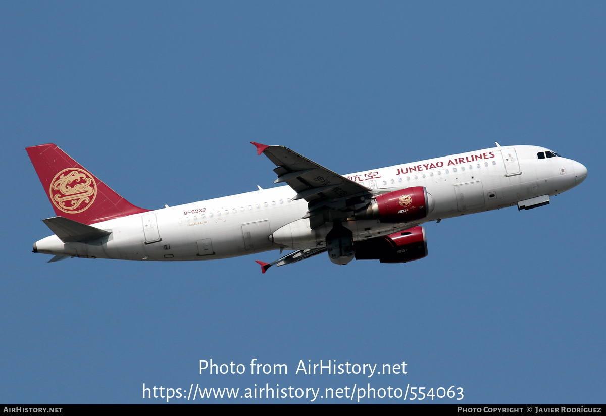 Aircraft Photo Of B-6922 | Airbus A320-214 | Juneyao Airlines ...