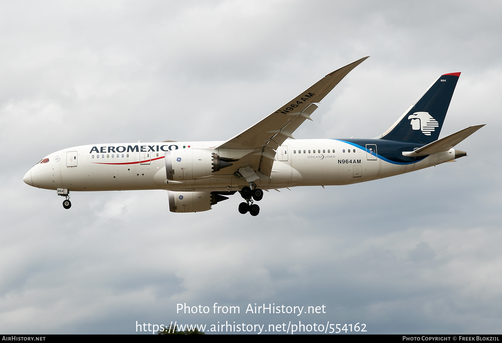 Aircraft Photo of N964AM | Boeing 787-8 Dreamliner | AeroMéxico | AirHistory.net #554162