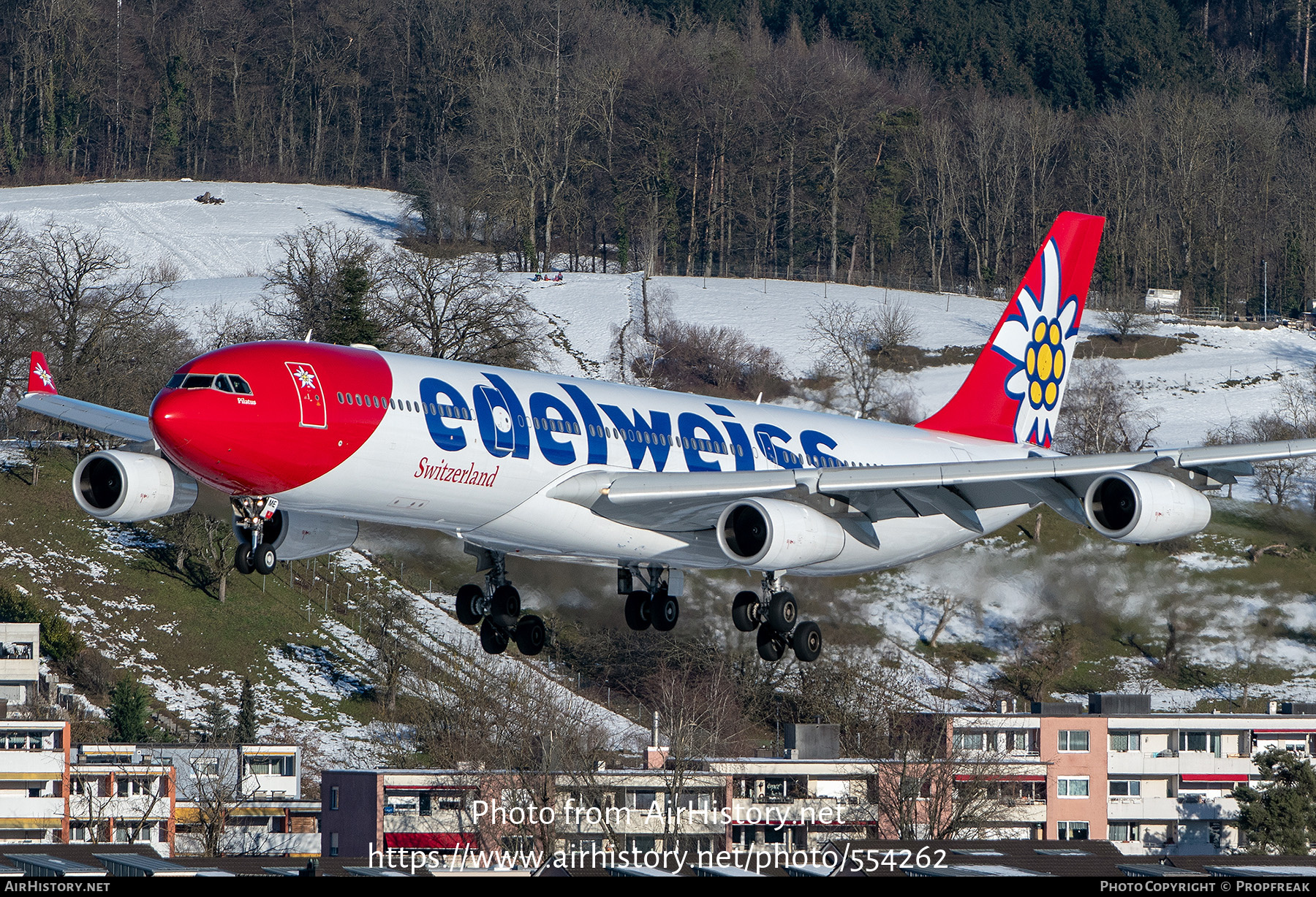 Aircraft Photo of HB-JME | Airbus A340-313X | Edelweiss Air | AirHistory.net #554262