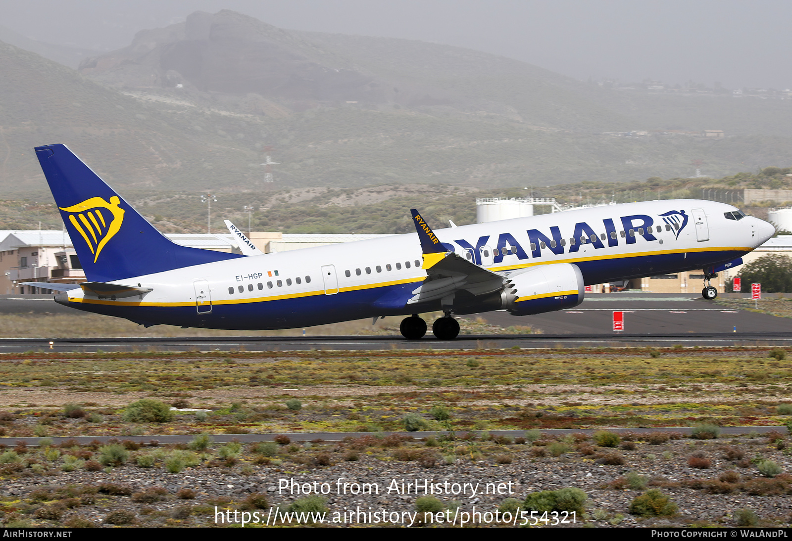 Aircraft Photo of EI-HGP | Boeing 737-8200 Max 200 | Ryanair | AirHistory.net #554321