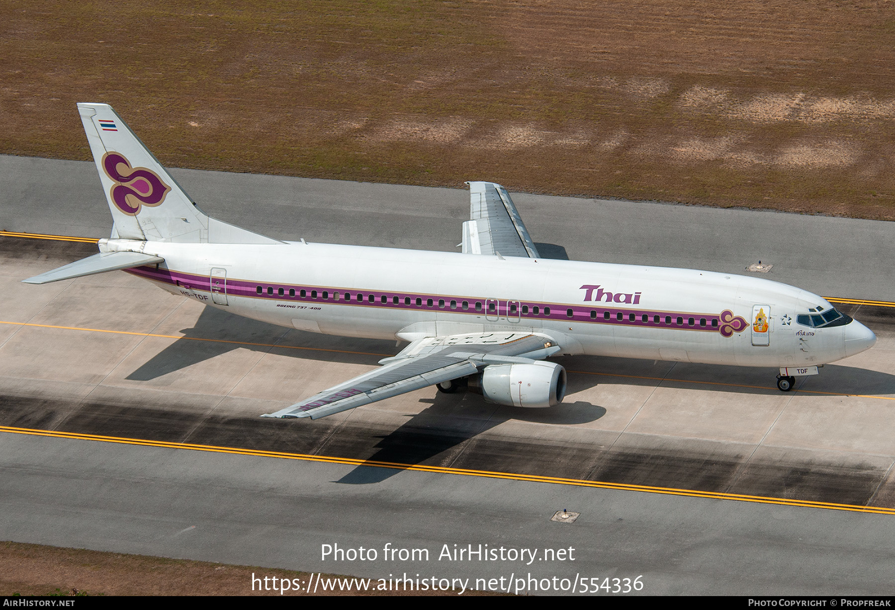 Aircraft Photo of HS-TDF | Boeing 737-4D7 | Thai Airways International | AirHistory.net #554336