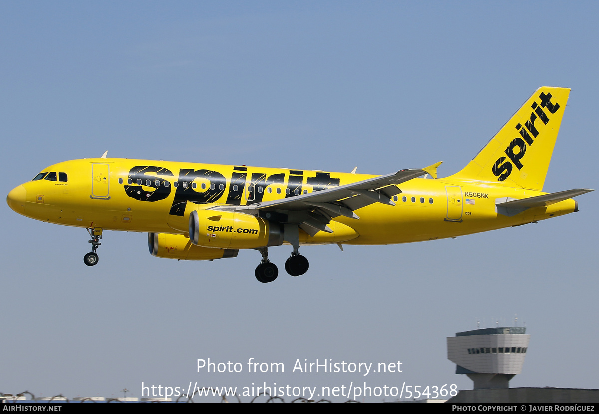 Aircraft Photo of N506NK | Airbus A319-132 | Spirit Airlines | AirHistory.net #554368