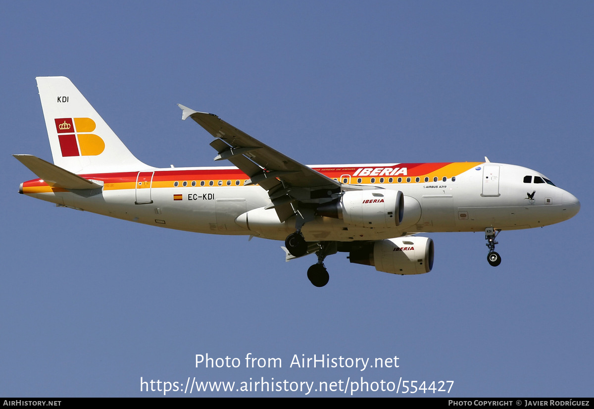 Aircraft Photo of EC-KDI | Airbus A319-111 | Iberia | AirHistory.net #554427