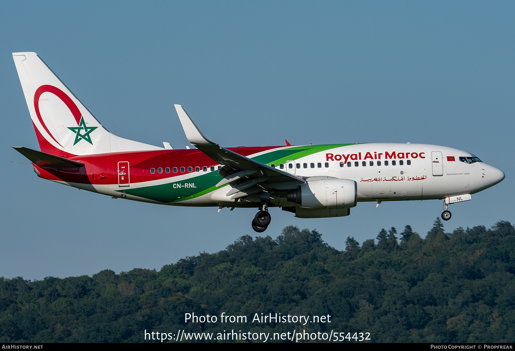 Aircraft Photo of CN-RNL | Boeing 737-7B6 | Royal Air Maroc - RAM | AirHistory.net #554432