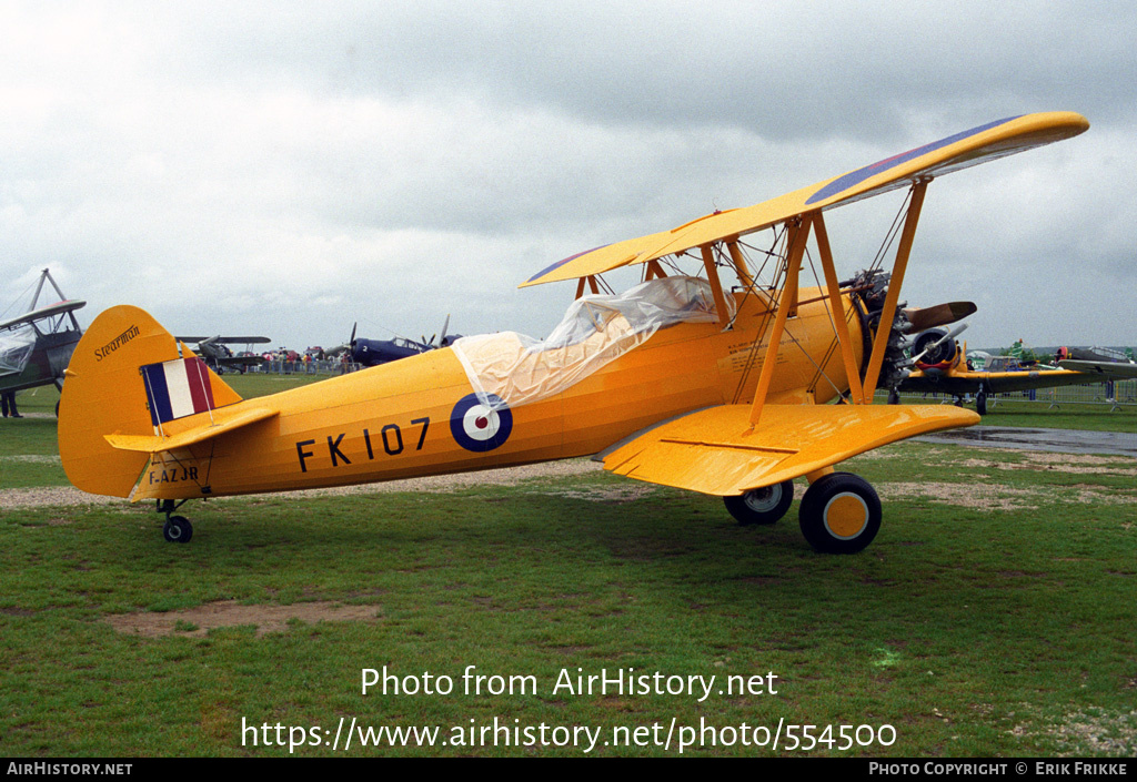 Aircraft Photo of F-AZJR / FK107 | Boeing PT-13D Kaydet (E75) | UK - Air Force | AirHistory.net #554500