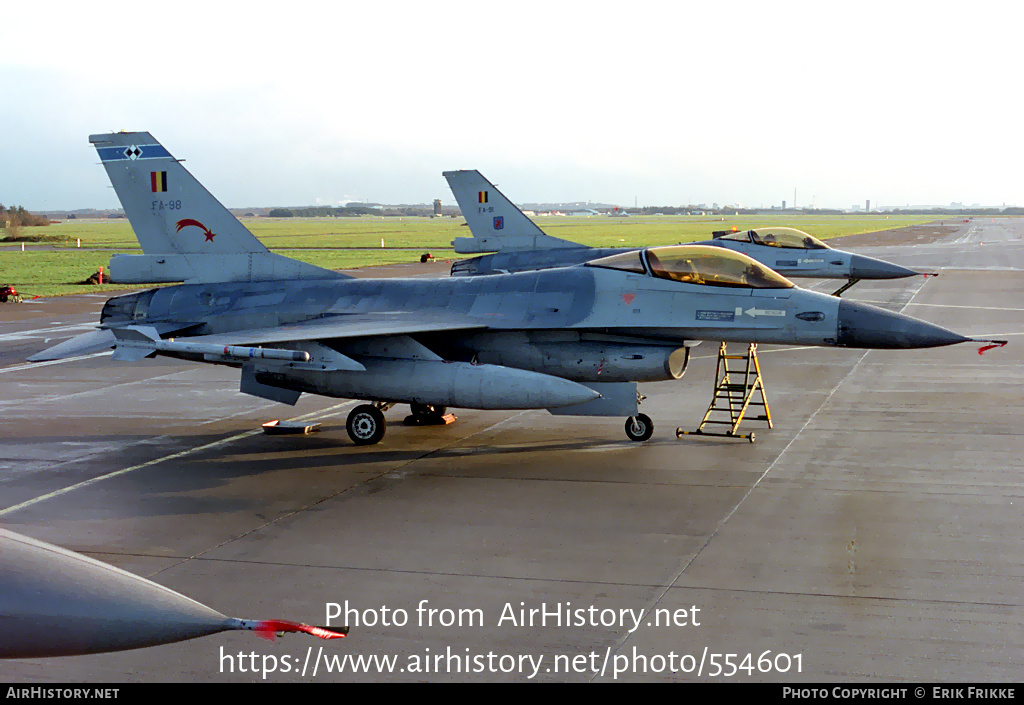 Aircraft Photo of FA98 | General Dynamics F-16A Fighting Falcon | Belgium - Air Force | AirHistory.net #554601