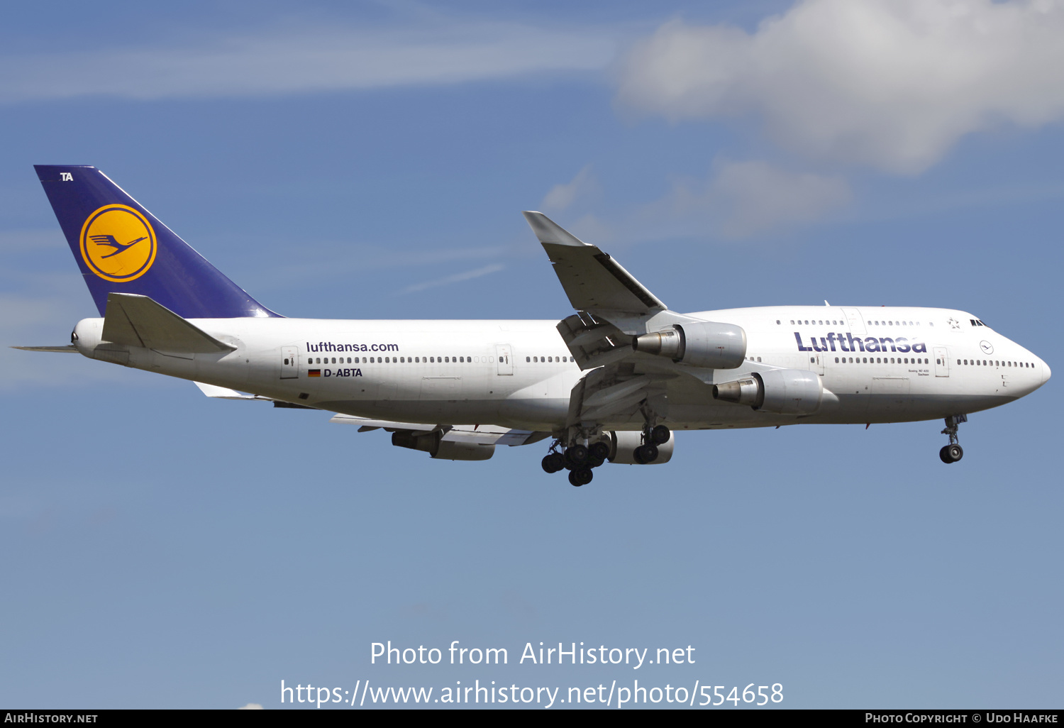 Aircraft Photo of D-ABTA | Boeing 747-430M | Lufthansa | AirHistory.net #554658