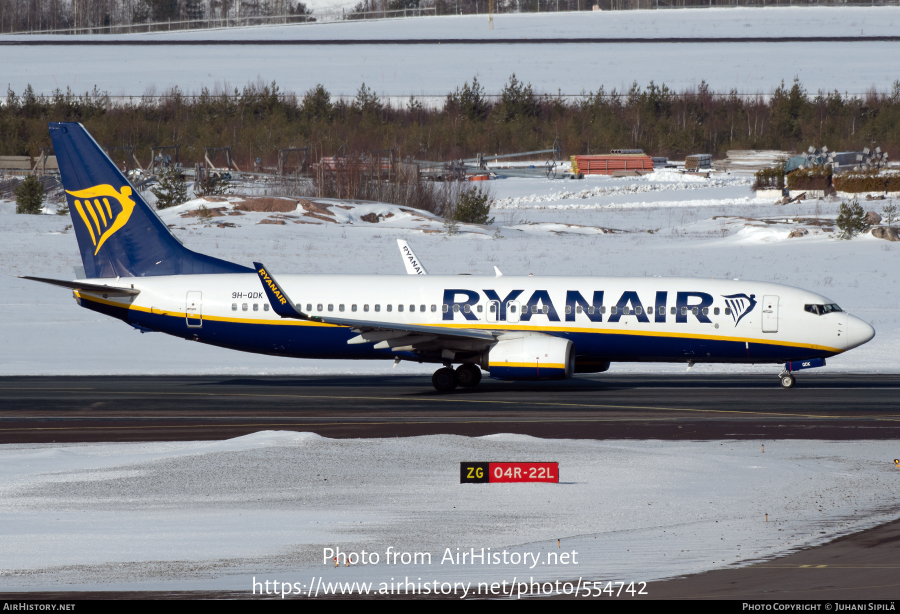 Aircraft Photo of 9H-QDK | Boeing 737-800 | Ryanair | AirHistory.net #554742