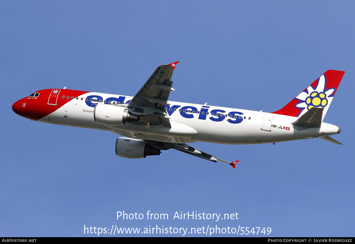 Aircraft Photo of HB-JLR | Airbus A320-214 | Edelweiss Air | AirHistory.net #554749