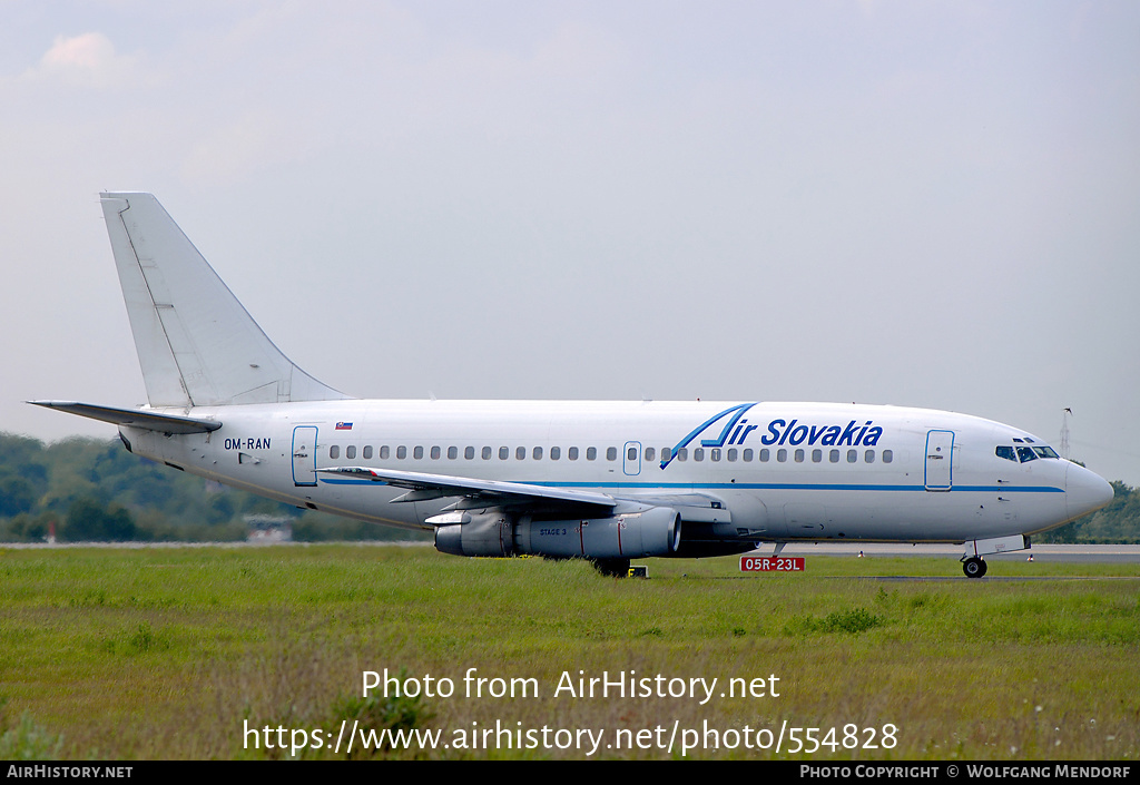 Aircraft Photo of OM-RAN | Boeing 737-230/Adv | Air Slovakia | AirHistory.net #554828