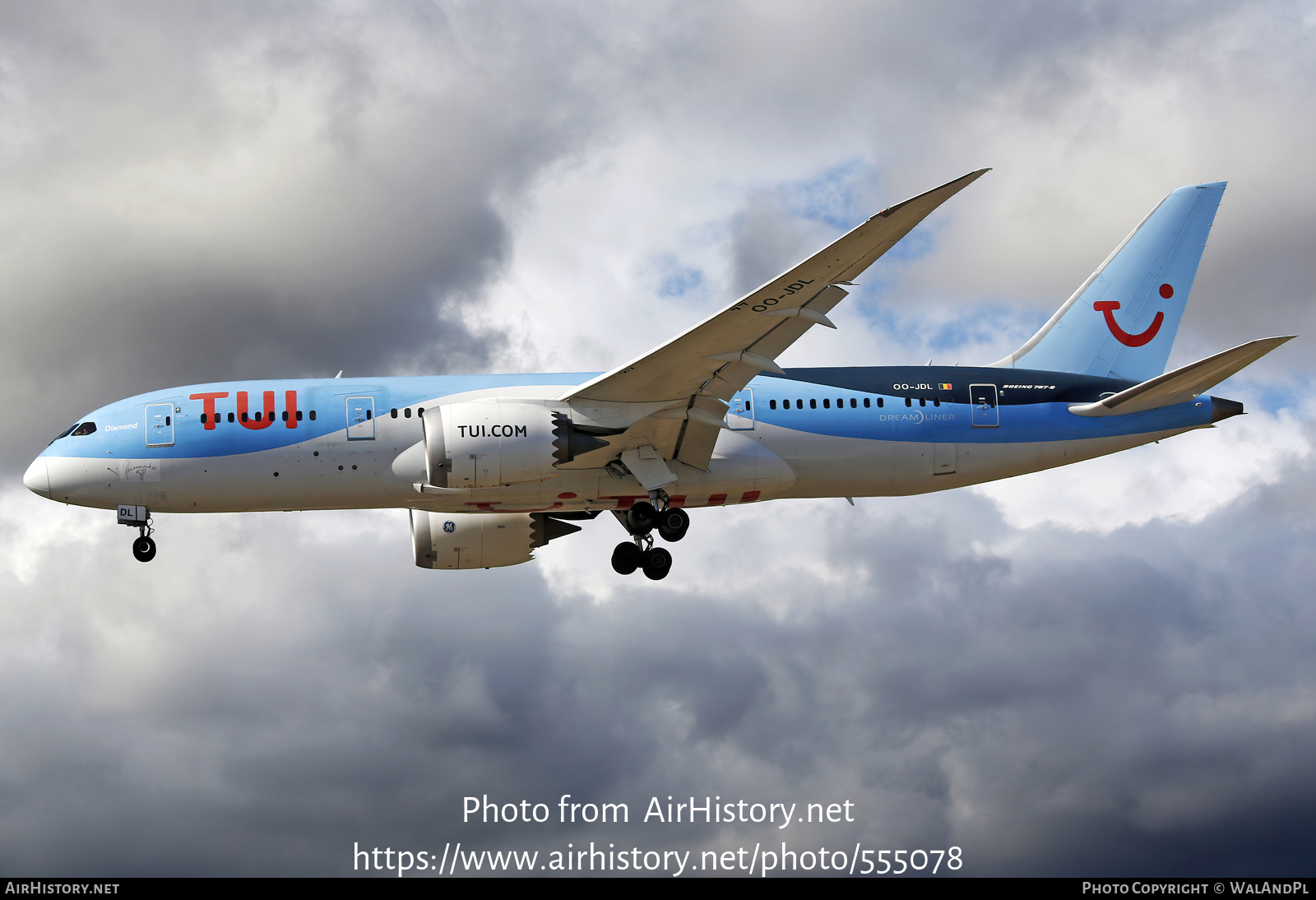 Aircraft Photo of OO-JDL | Boeing 787-8 Dreamliner | TUI | AirHistory.net #555078