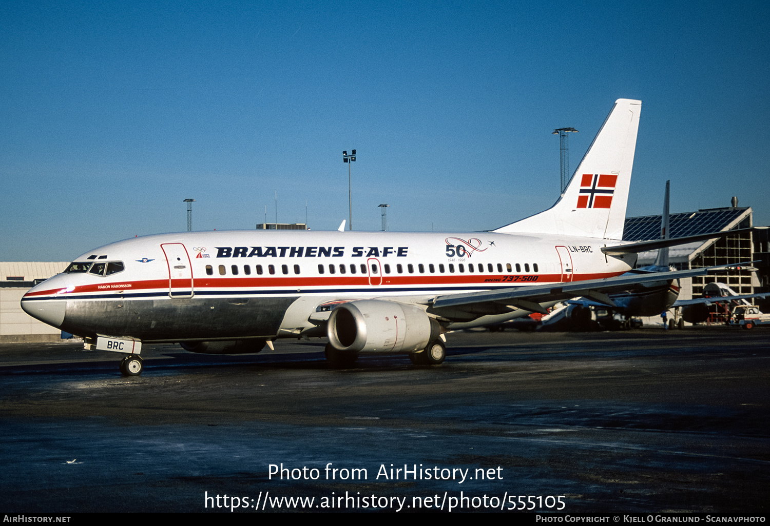 Aircraft Photo of LN-BRC | Boeing 737-505 | Braathens SAFE | AirHistory.net #555105