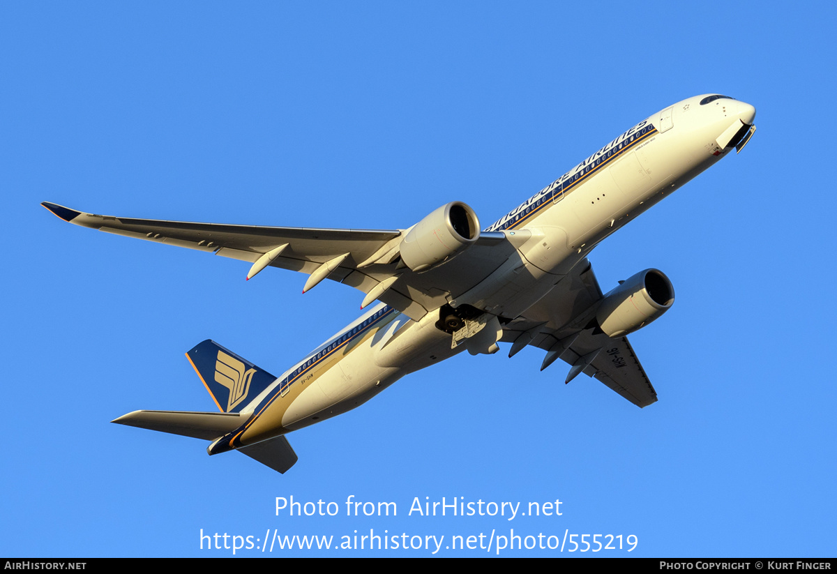 Aircraft Photo of 9V-SHW | Airbus A350-941 | Singapore Airlines | AirHistory.net #555219