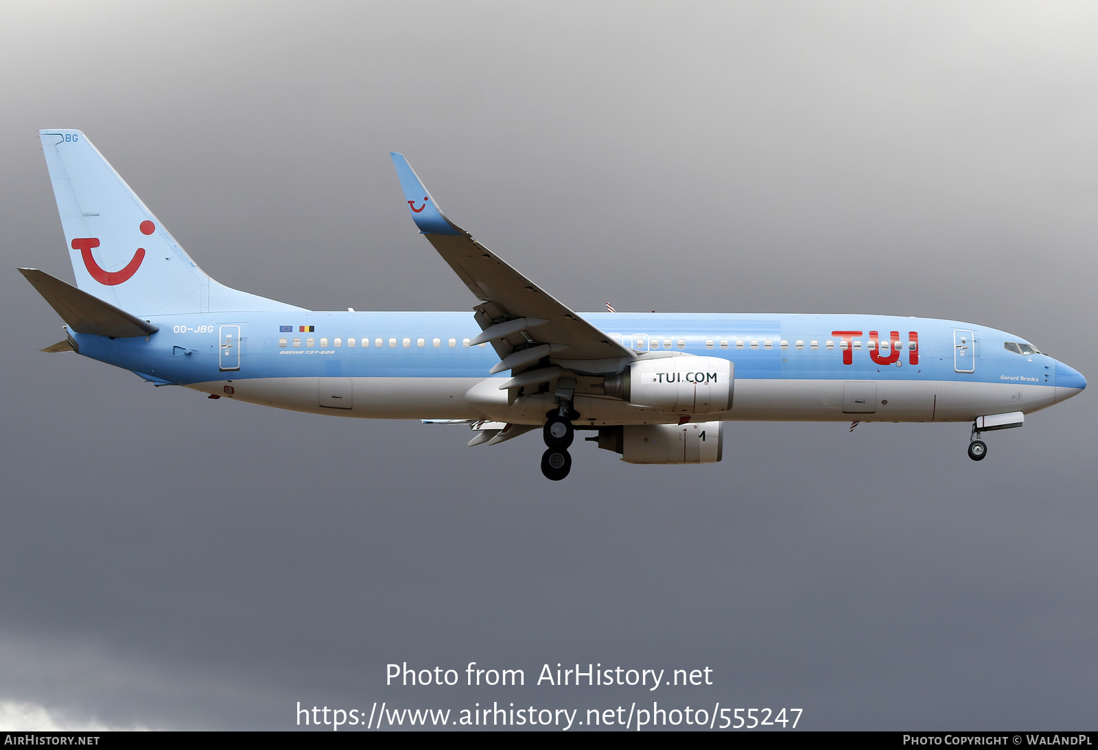 Aircraft Photo of OO-JBG | Boeing 737-8K5 | TUI | AirHistory.net #555247