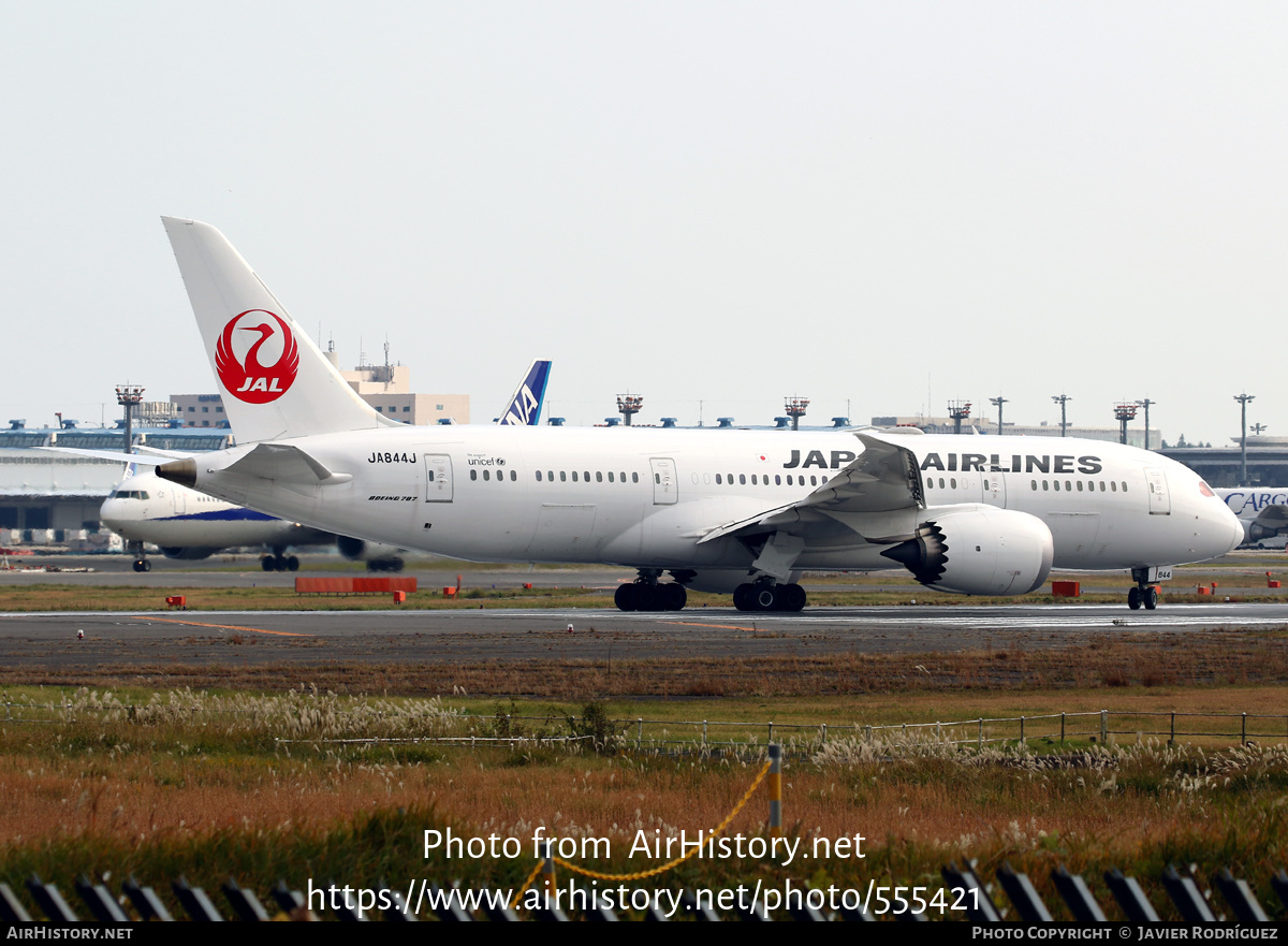 Aircraft Photo of JA844J | Boeing 787-8 Dreamliner | Japan Airlines - JAL | AirHistory.net #555421