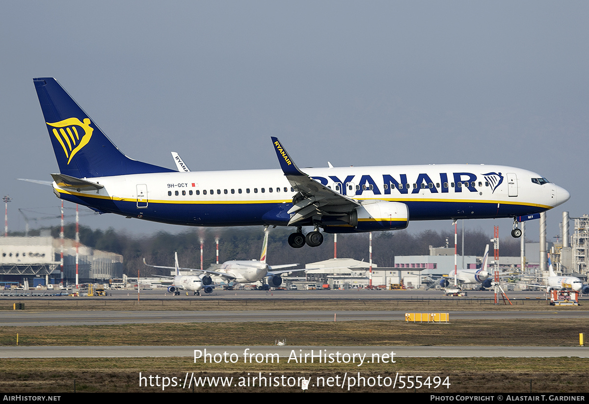 Aircraft Photo of 9H-QCY | Boeing 737-8AS | Ryanair | AirHistory.net #555494