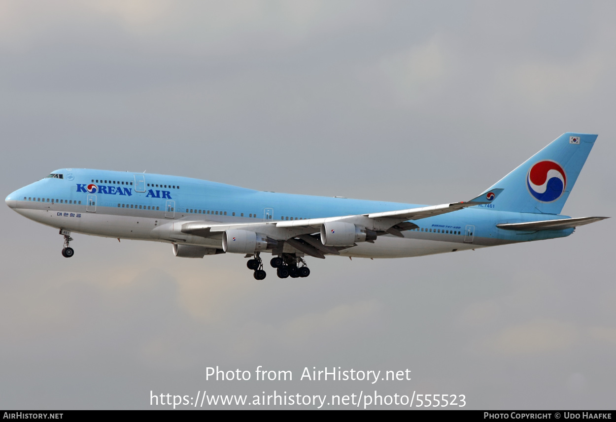 Aircraft Photo of HL7461 | Boeing 747-4B5 | Korean Air | AirHistory.net #555523