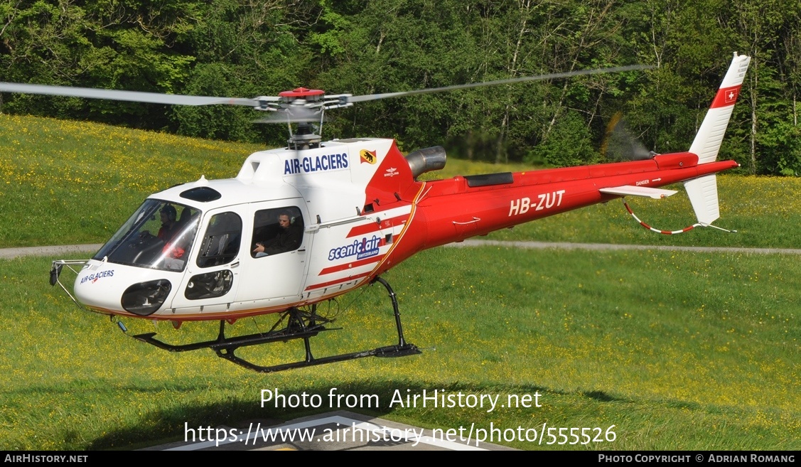 Aircraft Photo of HB-ZUT | Eurocopter AS-350B-3 Ecureuil | Air Glaciers ...