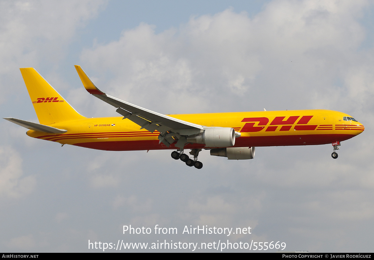 Aircraft Photo of HP-3510DAE | Boeing 767-316/ER(BCF) | DHL International | AirHistory.net #555669