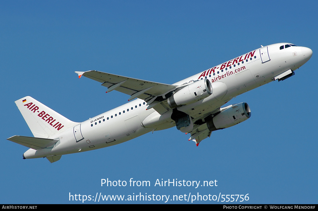 Aircraft Photo of D-ANND | Airbus A320-232 | Air Berlin | AirHistory.net #555756