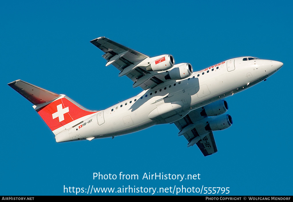 Aircraft Photo of HB-IXF | British Aerospace Avro 146-RJ85 | Swiss International Air Lines | AirHistory.net #555795