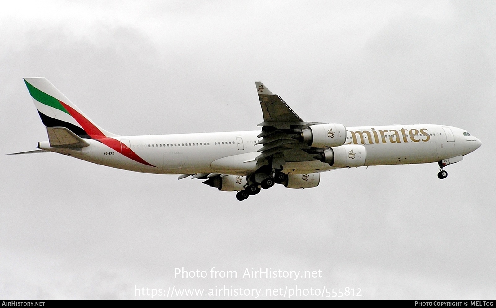 Aircraft Photo of A6-ERG | Airbus A340-541 | Emirates | AirHistory.net #555812