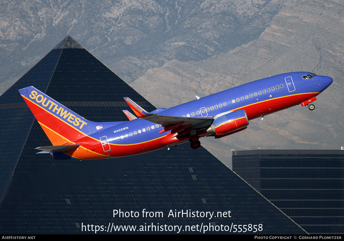 Aircraft Photo of N468WN | Boeing 737-7H4 | Southwest Airlines | AirHistory.net #555858