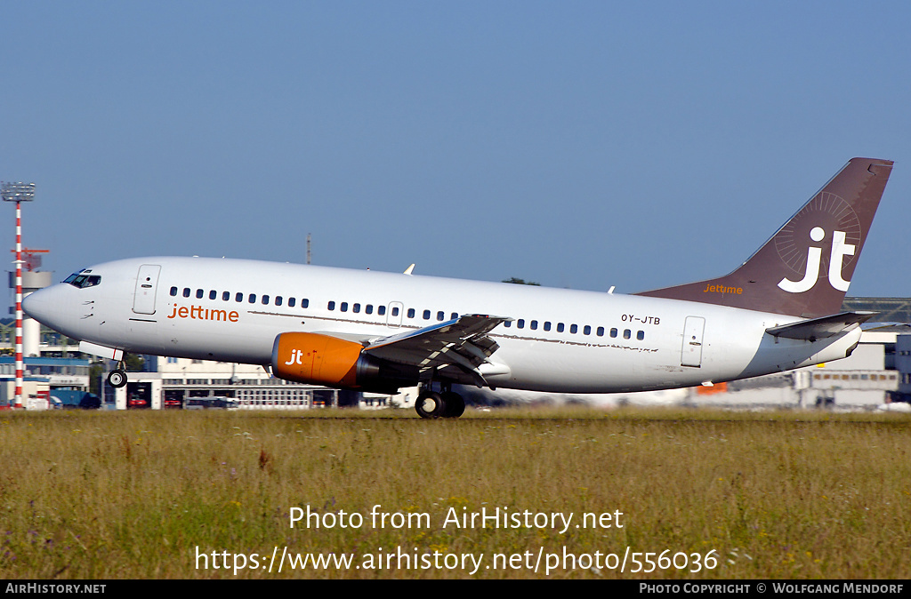 Aircraft Photo of OY-JTB | Boeing 737-3Y0 | Jettime | AirHistory.net #556036