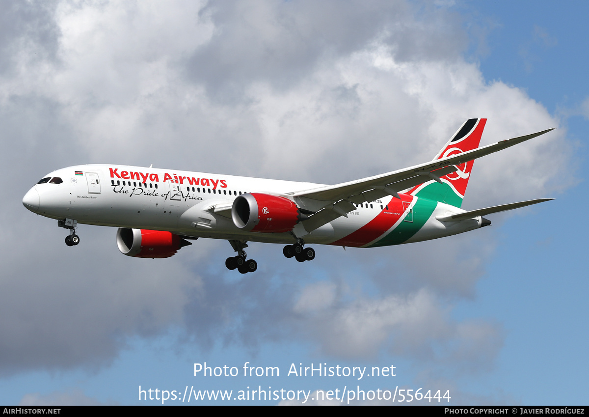 Aircraft Photo of 5Y-KZB | Boeing 787-8 Dreamliner | Kenya Airways | AirHistory.net #556444