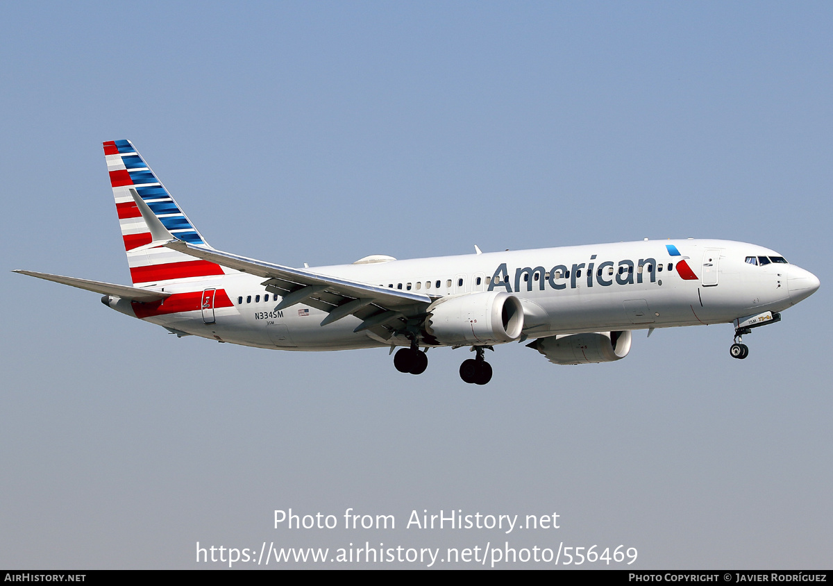 Aircraft Photo of N334SM | Boeing 737-8 Max 8 | American Airlines | AirHistory.net #556469