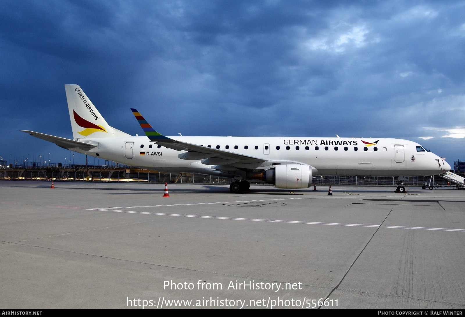 Aircraft Photo of D-AWSI | Embraer 190LR (ERJ-190-100LR) | German Airways | AirHistory.net #556611