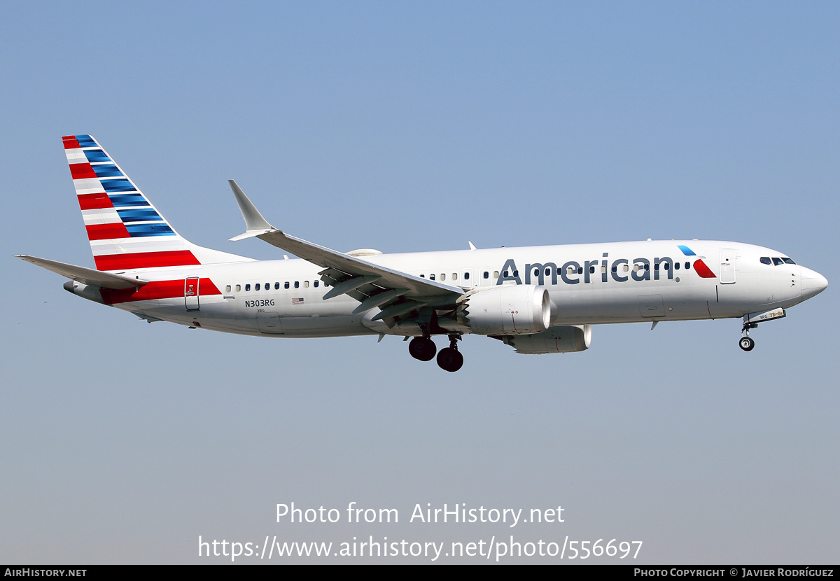 Aircraft Photo of N303RG | Boeing 737-8 Max 8 | American Airlines | AirHistory.net #556697