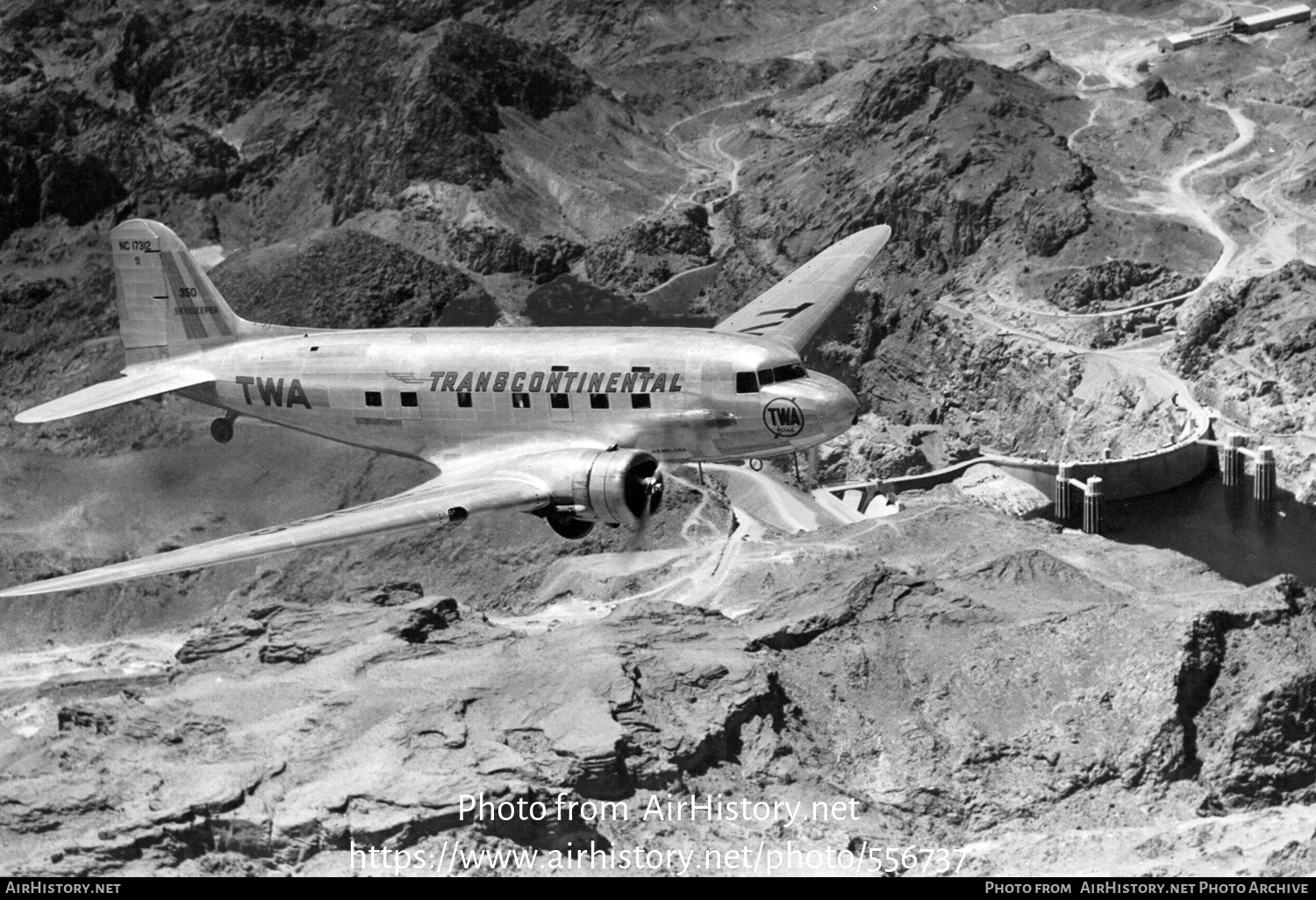 Aircraft Photo of NC17312 | Douglas DC-3B-202 | TWA - Transcontinental and Western Air | AirHistory.net #556737