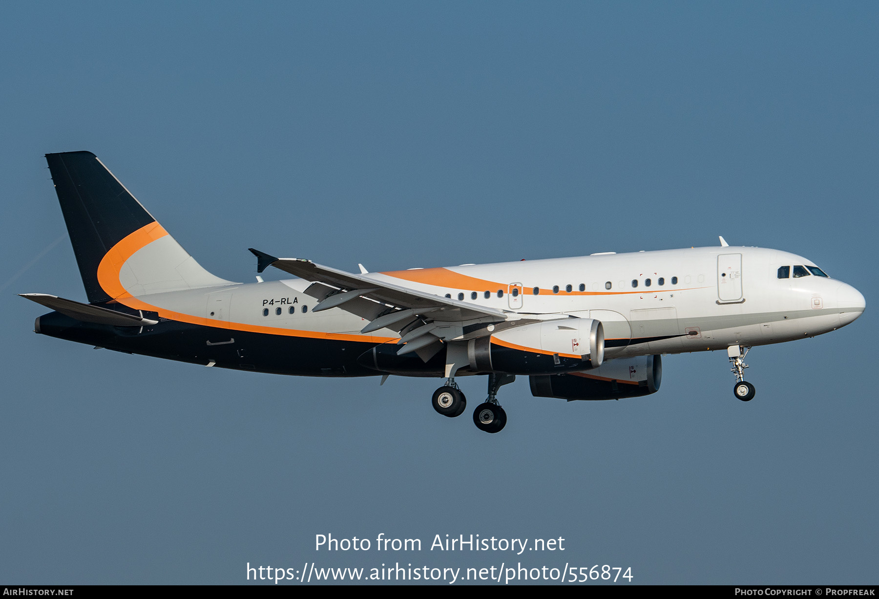 Aircraft Photo of P4-RLA | Airbus ACJ319 (A319-133/CJ) | AirHistory.net #556874