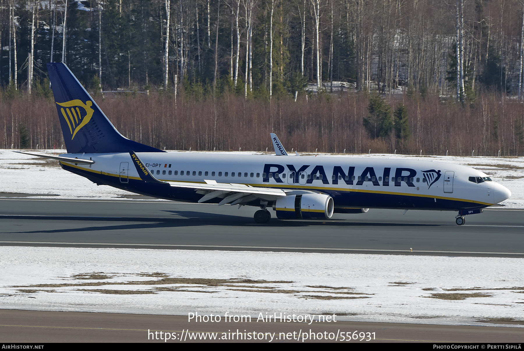 Aircraft Photo of EI-DPY | Boeing 737-8AS | Ryanair | AirHistory.net #556931