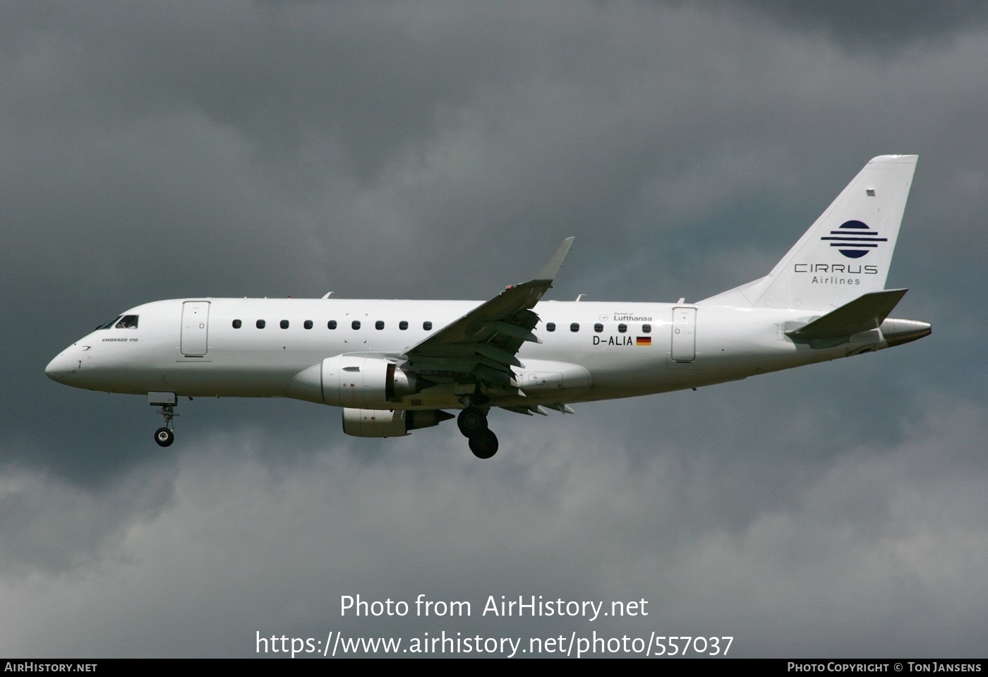 Aircraft Photo of D-ALIA | Embraer 170LR (ERJ-170-100LR) | Cirrus Airlines | AirHistory.net #557037