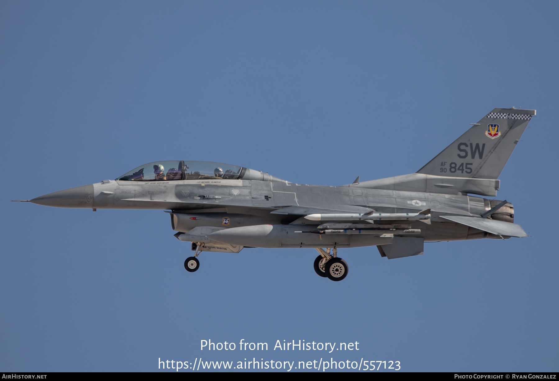 Aircraft Photo of 90-0845 / AF90-845 | General Dynamics F-16CM Fighting Falcon | USA - Air Force | AirHistory.net #557123