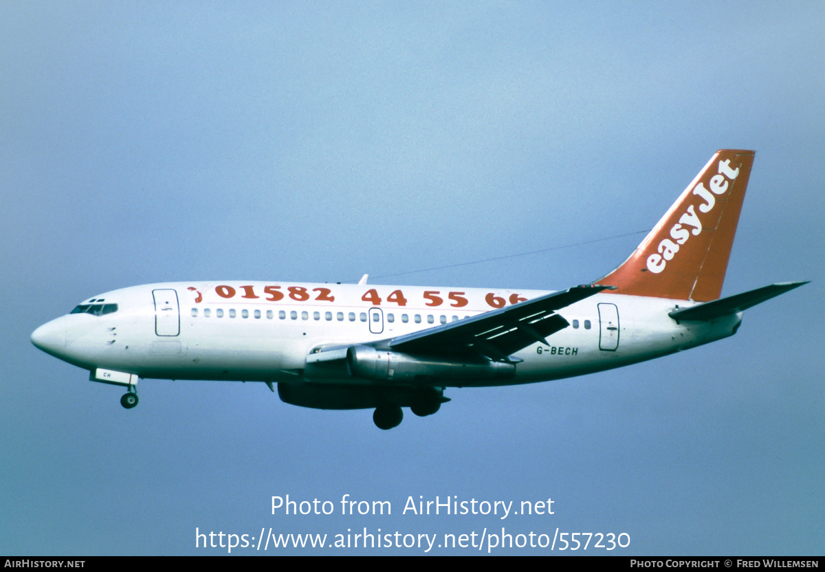 Aircraft Photo of G-BECH | Boeing 737-204/Adv | EasyJet | AirHistory.net #557230