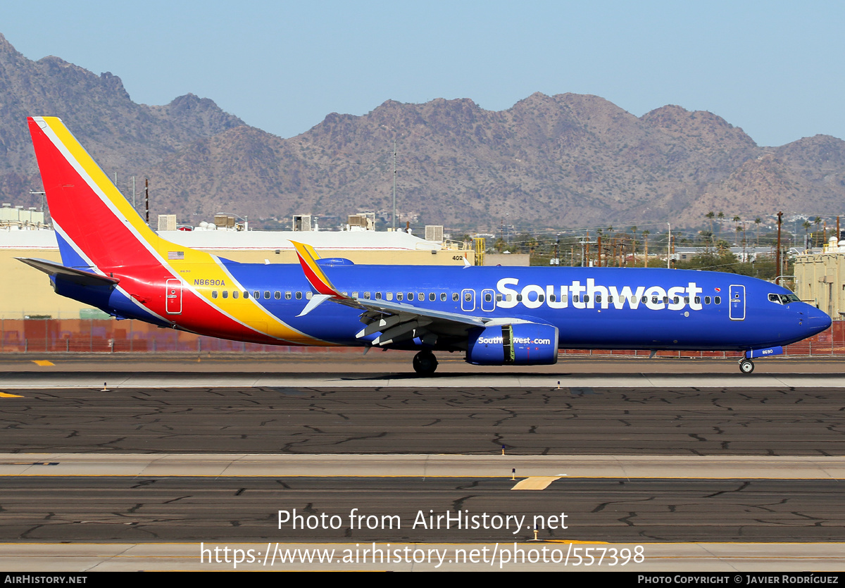 Aircraft Photo of N8690A | Boeing 737-8H4 | Southwest Airlines | AirHistory.net #557398