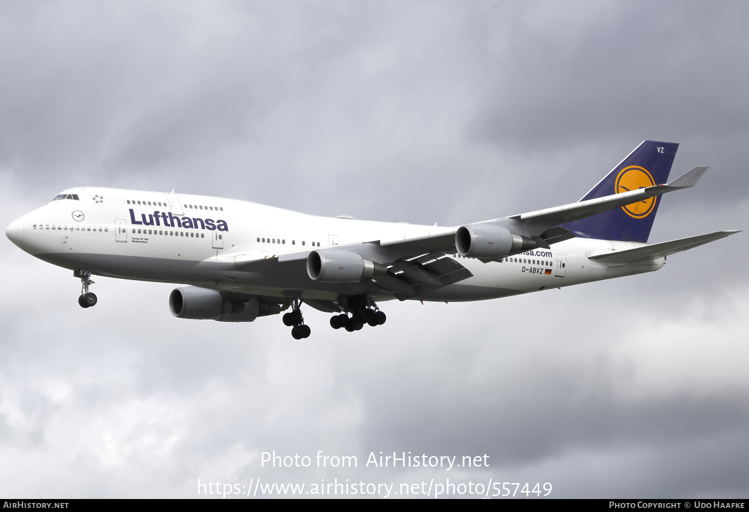 Aircraft Photo of D-ABVZ | Boeing 747-430 | Lufthansa | AirHistory.net #557449