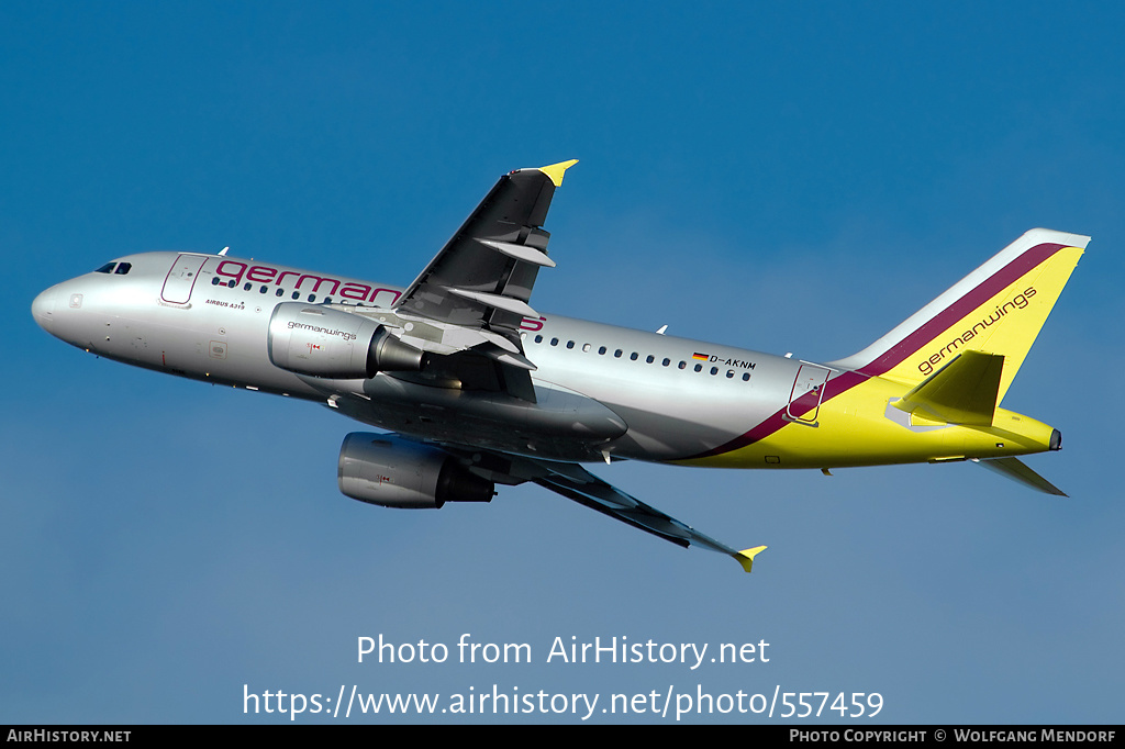 Aircraft Photo of D-AKNM | Airbus A319-112 | Germanwings | AirHistory.net #557459