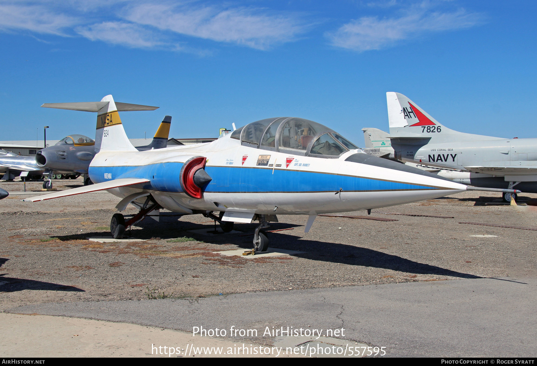 Aircraft Photo of N824NA | Lockheed TF-104G Starfighter | NASA - National Aeronautics and Space Administration | AirHistory.net #557595