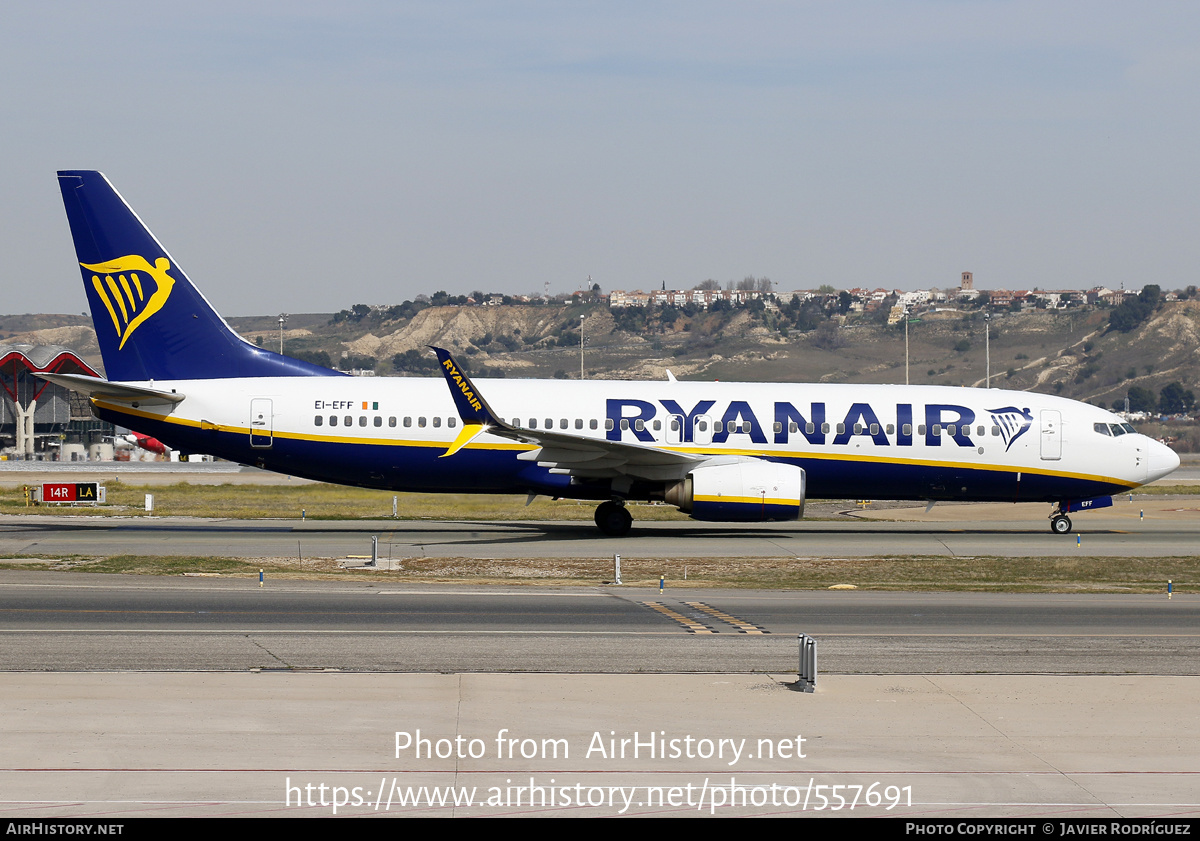 Aircraft Photo of EI-EFF | Boeing 737-8AS | Ryanair | AirHistory.net #557691