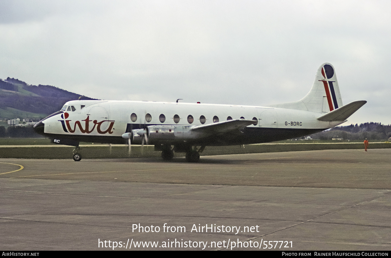 Aircraft Photo of G-BDRC | Vickers 724 Viscount | Intra Airways | AirHistory.net #557721