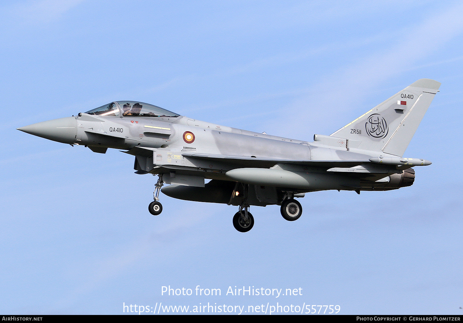 Aircraft Photo of QA410 / ZR511 | Eurofighter EF-2000 Typhoon | Qatar - Air Force | AirHistory.net #557759