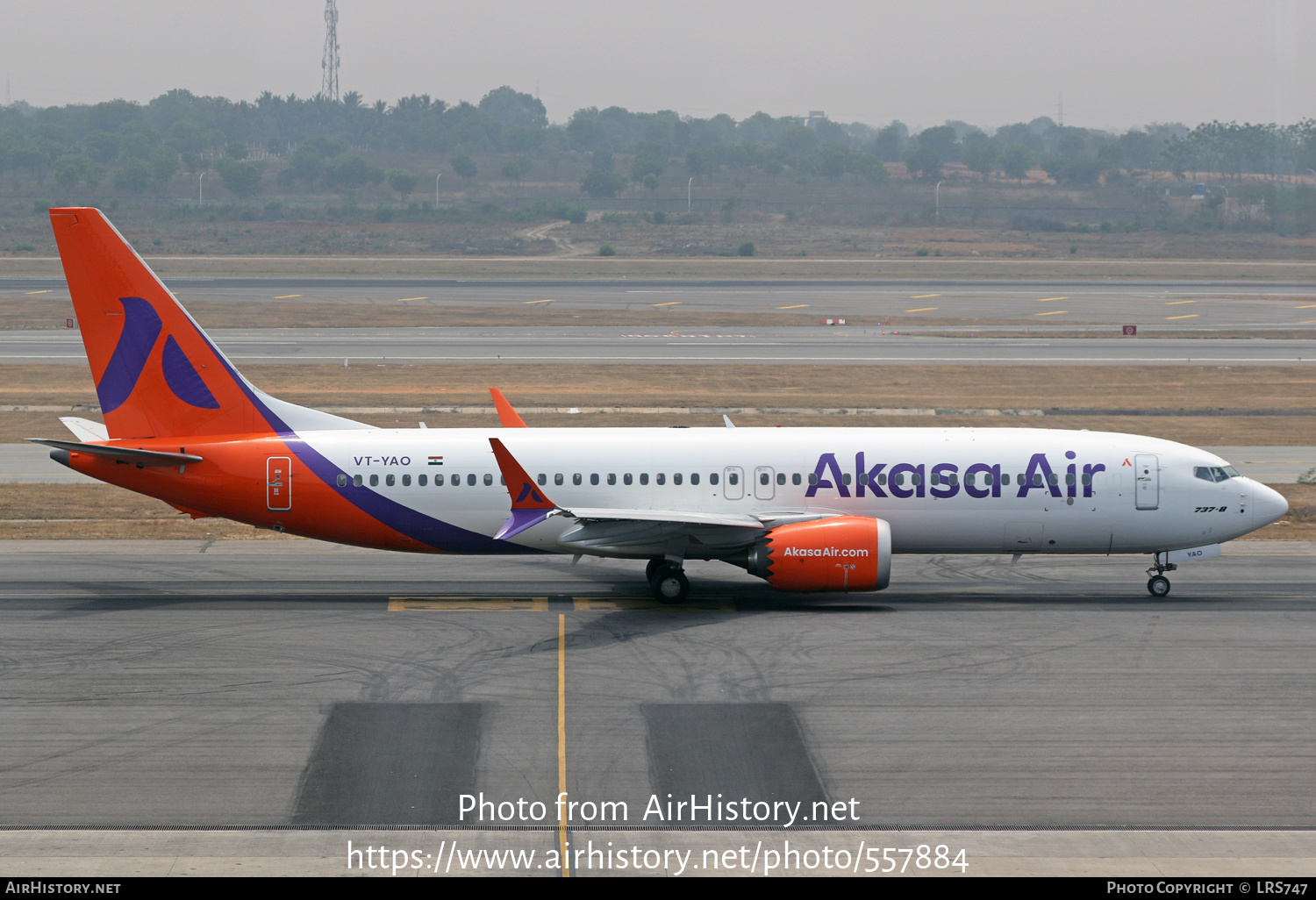 Aircraft Photo of VT-YAO | Boeing 737-8 Max 8 | Akasa Air | AirHistory.net #557884